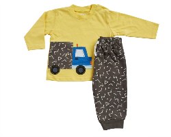 חליפת מעבר משאית צהוב מכנס פרנצ׳ טרי