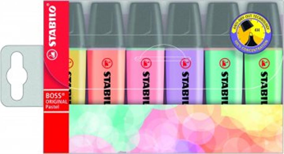 שישיית מרקרים פסטל סטבילו