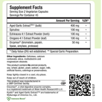 Maxi Biotic - תמצית שום, אכינצאה, תמצית אורגנו, וספירולינה, 180 כמוסות, מקסי הלט