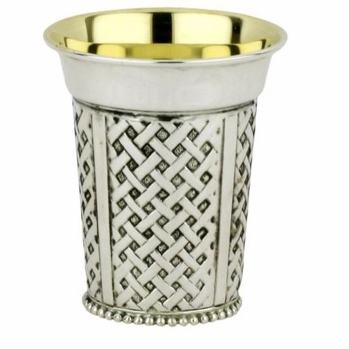 כוס קידוש כסף טהור דגם זכריה קלוע