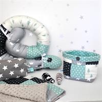 תיק חיתולים כוכבים אפור