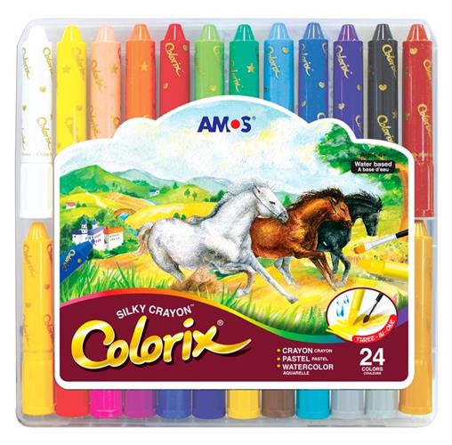 צבעי קולוריקס סט 24 יח AMOS