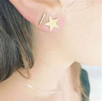 עגילי כוכבית זהב