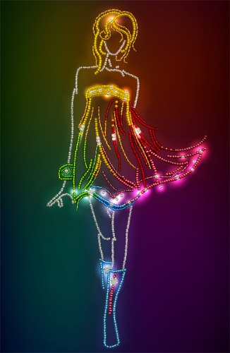 ריקמת חרוזים - אופנת ניאון