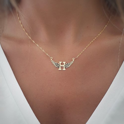 שרשרת אות עם כנפיים מחוברים דגם LAA02