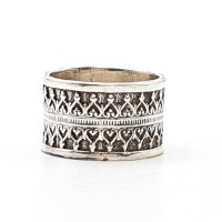 טבעת כסף פיליגרנט - עיצוב אתני R-48