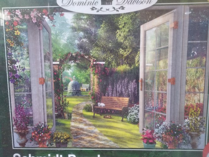 פאזל 1000 חלקים גינה עם ספסל