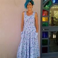 שמלה פרחונית עם כיסים מידה S/M