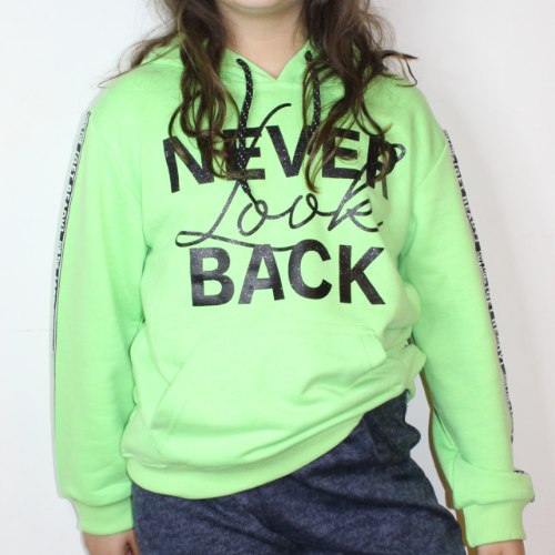 קפוצ'ון יוניסקס NEVER BACK ירוק