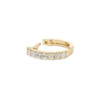 עגילי חישוק יהלומים │ עגילי חישוקים משובצים יהלומים │ עגילי חישוק לאישה