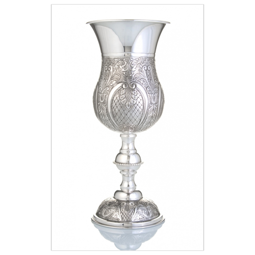 גביע כסף טהור דגם רחבעם ריקוע