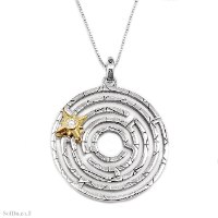 תליון מכסף מעוצב דגם "מבוך" T6234 | תכשיטי כסף