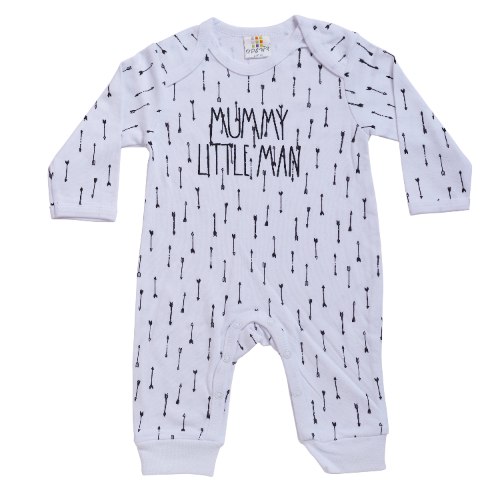 אוברול טריקו ארוך גבר קטן של אמא לבן