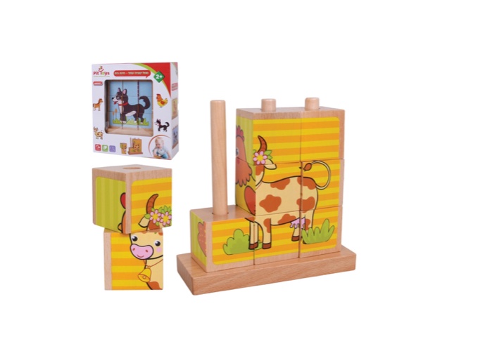 פאזל קוביה עומד חיות בית