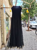 שמלת מקסי שחורה דרמטית מידה S