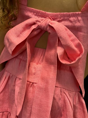 חליפת חצאית פפיון MISS KIDS ורוד 2-16