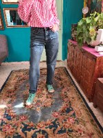 ג'ינס צבוע כחול מידה L