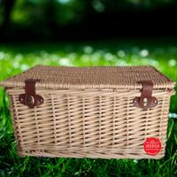 מזוודות פיקניק גדולה בצבע טבעי