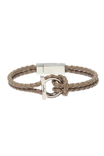 Salvatore Ferragamo  gancini leather bracelet size S