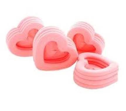 מגש פבלובה לב  ורודה  15 יח' (8)