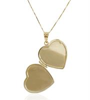 שרשרת לב נפתח מזהב | תליון לב נפתח לחריטה