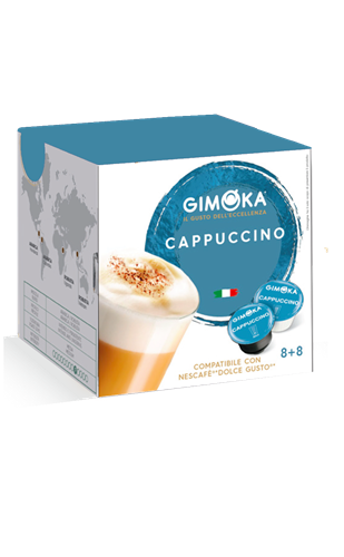 16 קפסולות קפה קפוצ'ינו ג'ימוקה תואמות דולצ'ה גוסטו Gimoka Cappuccino Dolce Gusto