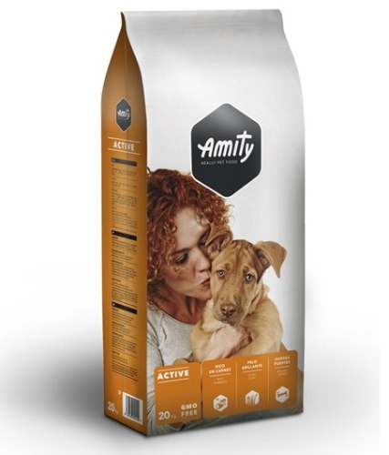 מזון לכלבים 20 ק"ג Amity אקטיב בשר ועוף