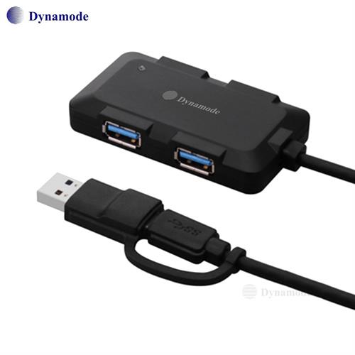 מפצל Dynamode לחיבור USB3.0 לחיבור 4 יציאות USB3.0 עם חיבור Type C