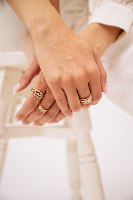 טבעת קלואה זהב 14 קראט ויהלומים לבנים