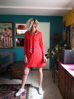 שמלת מיני אדומה חורפית מידה S/M