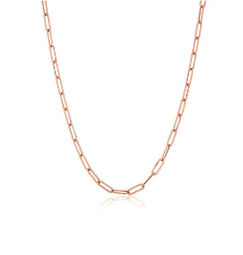 שרשרת זהב אדום דגם אטב 42 סמ