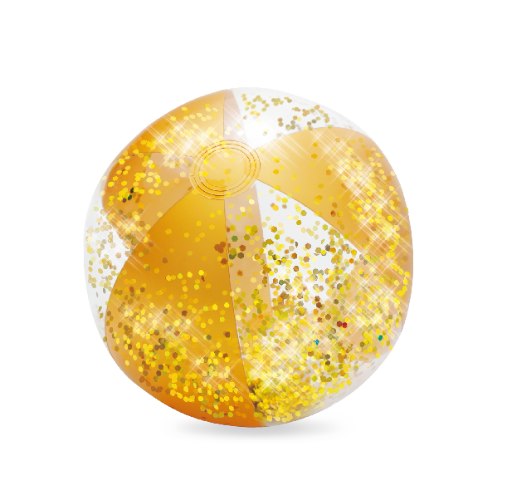 כדור חוף זהב נצנצים 51 ס"מ