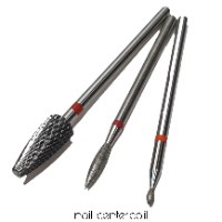 סט 3 ראשי שיוף למניקור+הסרה - אדום