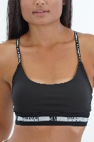 גוזית ספורט שחורה פס לוגו