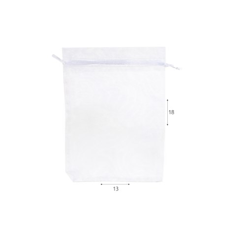 20 שקיות אורגנזה לבן 13*18