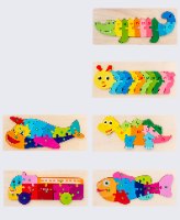 ערכת 4 פאזל עץ לילדים בשלל צורות