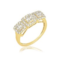 טבעת זהב 14 קראט 0.42 קראט יהלומים 818423 - מחיר מבצע! 