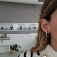 עגילי חישוק קטנים עבים 2.0 ס"מ מזהב צהוב 3.1 עובי