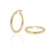 עגילי זהב חישוק 2.5 ס"מ