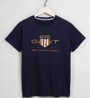 טי שרט GANT צבע נייבי לוגו