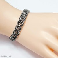 צמיד מכסף לאישה משובץ מרקזטים Z3153 | תכשיטי כסף 925 | צמידי כסף