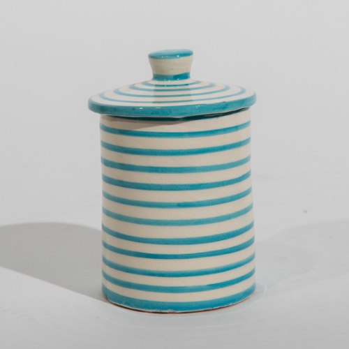 קופסה טורקיז לבן פסים