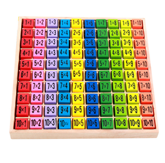 לוח הכפל מעץ