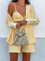 חליפת מינדי צהוב