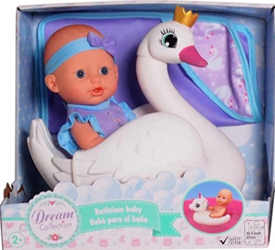 בובה עם ברבור צף לאמבטיה