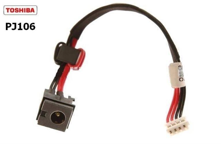 PJ106 - Toshiba Satellite E105 DC Jack with Cable שקע טעינה למחשב נייד טושיבה
