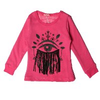 חולצת פוטר עם פרווה עין בנות