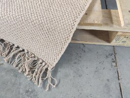 שטיח כותנה אריגה שטוחה - פודרה מוקה