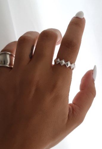 טבעת כסף מעויינים רוני