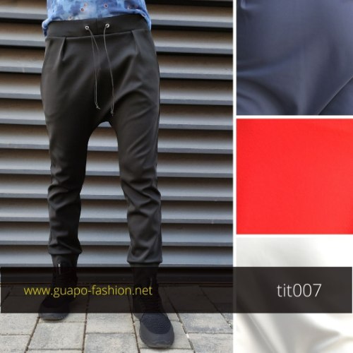 Lightweight Drop Crotch Designed Joggers for men | item tit007 | men's pants | menswear | Loose tail